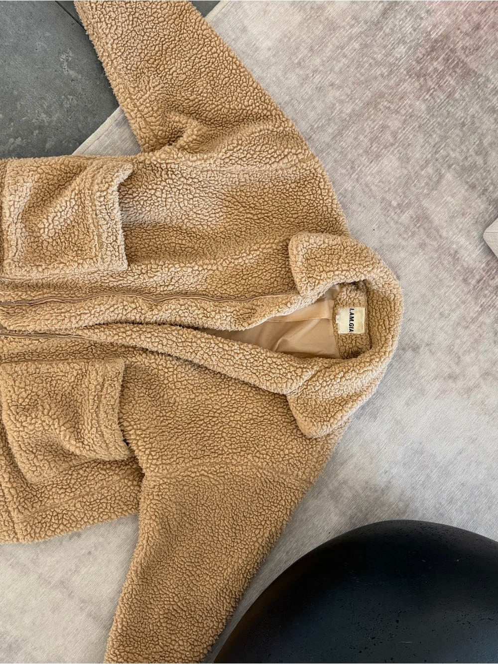 I.AM.GIA Teddy Jacket in Camel Tan